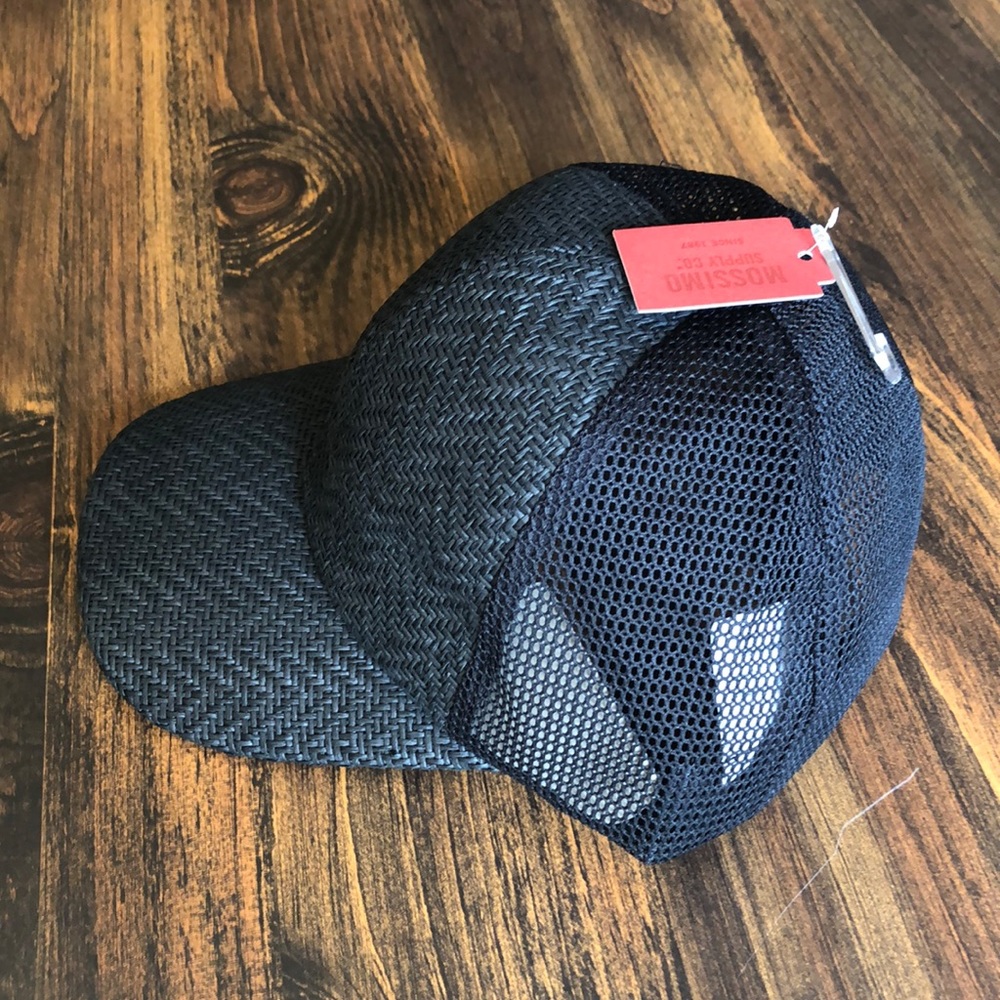 NWT Baseball Cap Straw, Adjustable in Black - Picture 2 of 6